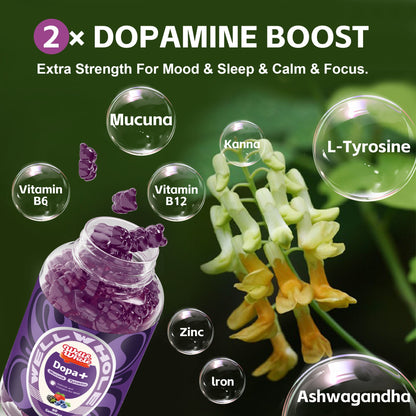 Mucuna pruriens 500mg gummy sweets in a parent's hand mid-afternoon
